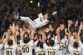 Tigers players celebrating